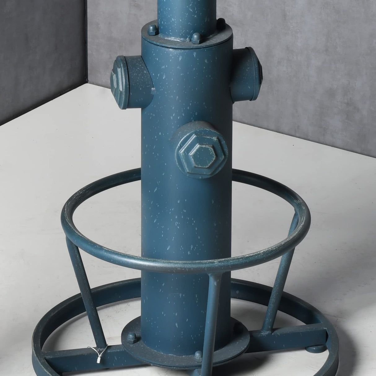 Topower Industrial Bar Table 38.58-48.43" Adjustable Pub Table Kitchen Dining Coffee Bistro Table Antique Blue Topower