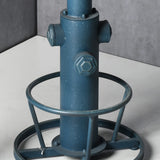 Topower Industrial Bar Table 38.58-48.43" Adjustable Pub Table Kitchen Dining Coffee Bistro Table Antique Blue Topower