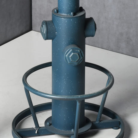 Topower Industrial Bar Table 38.58-48.43" Adjustable Pub Table Kitchen Dining Coffee Bistro Table Antique Blue Topower