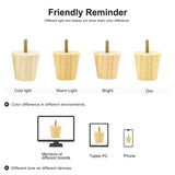 Txcucc 2" Round Solid Wood Furniture Leg Set of 4 Mid-Century Modern Sofa Couch Bed Coffee Chair Desk Straight Feet Legs with Pre-Drilled 5/16（M8） Inch Bolt& Screws& Rubber Pads… Txcucc