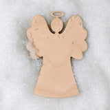 Amosfun 20Pcs Wooden Angel Shaped Pendants DIY Christmas Hanging Ornaments for Xmas Tree Amosfun