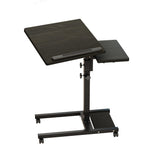 TigerDad Mobile Adjustable Height Laptop Stand PC Computer Portable Notebook Swivel Laptop Desk Rolling Table Desk Cart Tiltable with Wheels Casters& Mouse Pad Table (Dekuwood) TigerDad