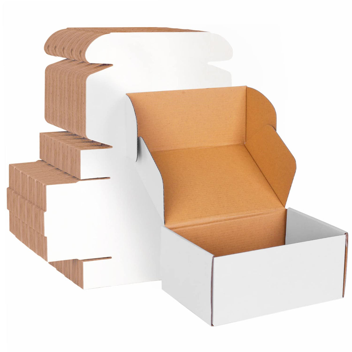 6x4x3 White Cardboard Boxes 30 Pack, Small Shipping Boxes for Small Business Mailing Boxes, Corrugated Packaging Boxes werfami