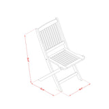 East West Furniture CMCM72CANA Cameron 7 Piece Patio Dining Set Consist of a Rectangle Outdoor Acacia Wood Table and 2 Folding Arm 4 Side Chairs, 36x66 Inch, Natural Oil East West Furniture