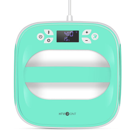 HTVRONT Heat Press Machine for T Shirts, Portable Heat Press 10"X10" - Heat Up Fast & Distribute Heat Evenly, Tshirt Press Machine for Sublimation, HTV, Heat Transfer Projects (Light Green) HTVRONT
