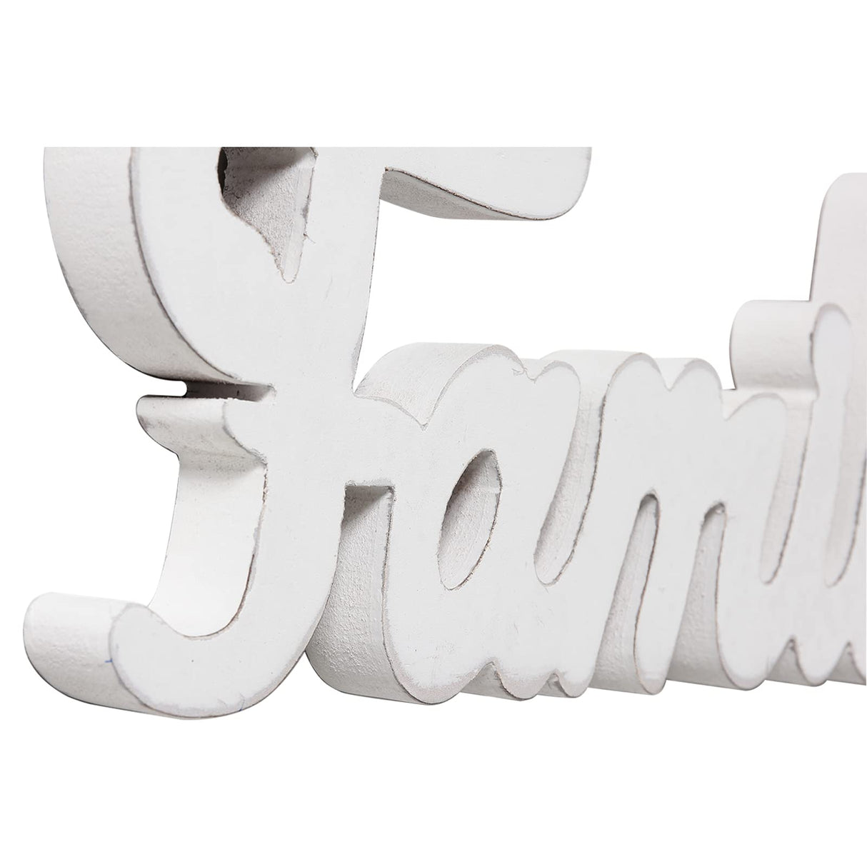 Sintosin Rustic Wooden Family Signs for Home Decor Wall 15", Farmhouse Distressed White Christmas Tabletop Decor Signs, Fireplace Mantle decor, Thanksgiving Family Wall Decor for Living Room Sintosin