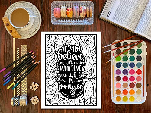 Bible Verse Coloring Book for Girls WoodArtSupply
