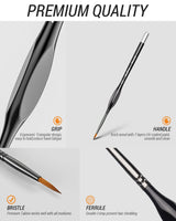 Nicpro Miniature Paint Brushes Drybrush - 21PCS Model Paint Brush Set for Acrylic, Watercolor Detail Paint Brush Dry Brush for Warhammer 40k, Miniature Model, Citadel, Paint by Number- with Container Nicpro