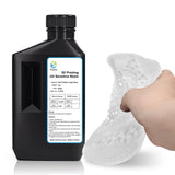 YOUSU Flexible Tough (Shore 80A) 3D Printer Resin,Soft Rubber/TPU Like 3D Printing Resin,High Elongation 405nm Fast UV-Curing Photopolymer Resin for LCD Printer,White 1000g Yousu