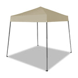 CROWN SHADES 6.5x6.5 Pop Up Canopy Tent, Slant Leg Outdoor Canopy with Carry Bag, Beach Tent, Sports Shelter(Beige) CROWN SHADES