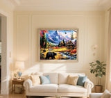 GXGLLPZBY DIY Landscape Diamond Art Kits, 5D Mountain Nature Theme Diamond Painting for Beginners Adults, Paint by Diamonds Dot Gem Art Kits, Home Wall Decor 11.8x15.8in GXGLLPZBY