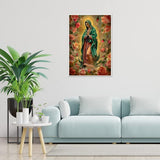 LXTONG Virgin Mary Diamond Painting Set for Adults, Virgin Mary Pray Diamond Painting by Numbers, Crystal Rhinestone Diamond Embroidery Paintings Arts and Crafts Wall Decor (12 X 16 Inches) LXTONG