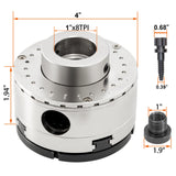 CXRCY 4Inch Lathe Chuck Set for Woodworking, 4-Jaw Self-Centering Wood Lathe Chuck Set with1"x8TPI Thread & 1"x8TPI Adapter & Case (4PCS Jaws) CXRCY