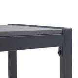 VICLLAX Outdoor Bench for Lawn Garden, Backless Patio Garden Bench, Grey Metal Frame VICLLAX