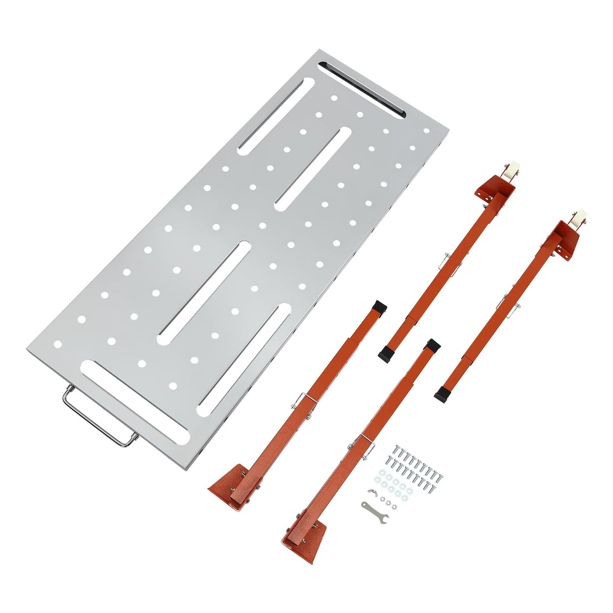 Welding Table - 1500LBS Load Capacity, Steel Workbench with Wheels, Adjustable Height & 4 Tilt Angles,Folding Workbench with Retractable Guide Rails,for Welding,Sawing, Drilling,Wood,Metals Materials WBGANG