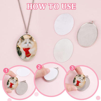 PH PandaHall 20pcs 5 Styles Heat Transfer Pendants, Metal Pendant Blanks Heart/Round Craft Bezel Setting Blank Photo Bezel Charms for Sublimation Bracelets Keychains DIY Jewelry Making