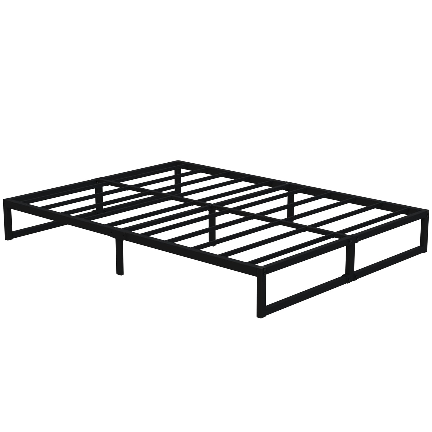 Lutown-Teen 12 Inch California King Bed Frames No Box Spring Needed Heavy Duty Metal Cal King Platform for Mattress Foundation, Noise Free, Easy Assembly, Black