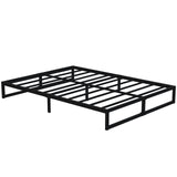 Lutown-Teen 12 Inch King Size Bed Frame Sturdy Mattress Foundation, Heavy Duty Metal Platform with Steel Slats Support No Box Spring Needed, Noise Free, Easy Assembly, Black Lutown-Teen
