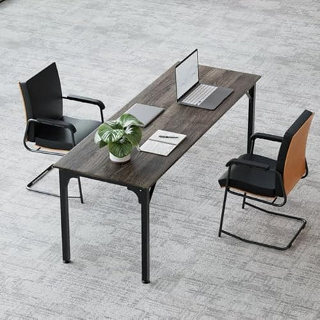 LayBurst 6.5ft Conference Table with Flexible Configuration,Conference Room Table with Adjustable Footpads,Stable Structure,Large Rectangle Seminar Table for 4-22Person LayBurst