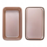 Elsjoy 4 Pack Non-Stick Loaf Pan, 9.5 x 5.5 Inch Champagne Bread Loaf Pans Carbon Steel Bread Tin Set for Baking, Metal Bakeware for Bread, Meatloaf, Cake Elsjoy