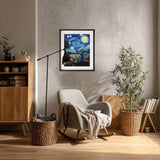 Elephant Starry Night Paint by Number, Starry Night Animals Paint by Numbers for Adults Beginner on Canvas Without Frame, Beautiful Sky Acrylic DIY Oil Painting for Home Wall Art(16x20inch) Cawpom