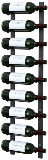 Y-Furniture The Rack Co. Wall Series - 9 Bottles Wall Mounted Wine Rack, Wine Storage with Label View (Steel, Satin Finish) TheRackCo.