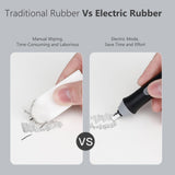 Electric Eraser Kit Automatic Pencil Eraser Battery Operated with 20 Eraser Refills Detailer Tool for Artists Sketching Pencils/Drafting Pencil/Graphite(Black) Walfront