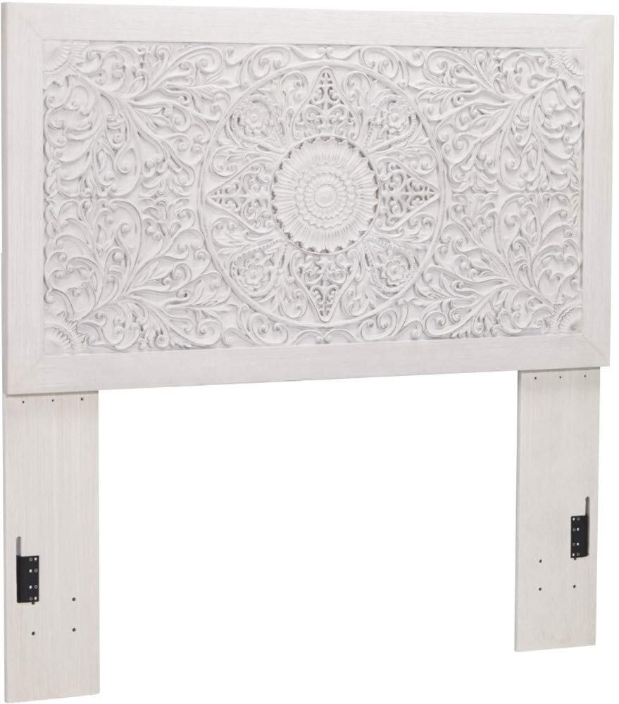 Signature Design by Ashley Paxberry Boho Chic Panel Adjustable Headboard ONLY, Full, Whitewash Signature Design by Ashley