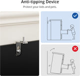 Cozy Castle 10 Cube Bookcase, 3 Tier 47.2'' Bookshelf, Kids Bookshelf Organizer, Wooden Bookcase with Anti-Tilt Device, Modern Storage Display Cabinet for Study Room, Bedroom, Living Room,Black Cozy Castle