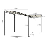 Outsunny 10' x 8' Outdoor Pergola and Patio Gazebo, Extendable Side Awning, Sun Shade Shelter for Garden, Camper, Deck, Doors and Windows, Cream White Outsunny