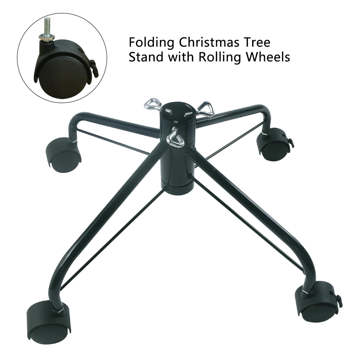 Vencer 16'' Folding Tree Stand with Rolling Wheels for Artificial Trees,VCT-001 Vencer
