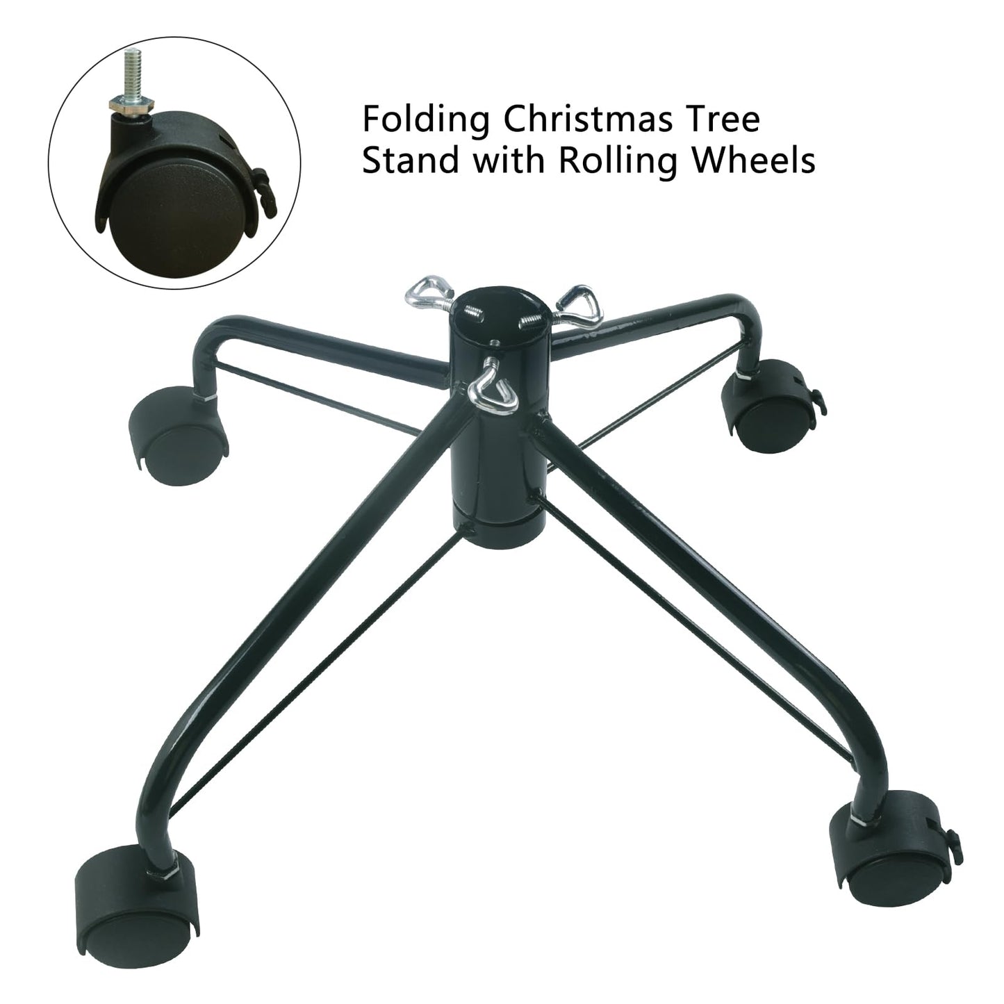 Vencer 16'' Folding Tree Stand with Rolling Wheels for Artificial Trees,VCT-001