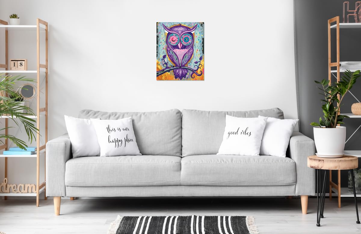 Ravensburger CreArt Dreaming Owl Paint by Numbers Kit for Adults - Painting Arts and Crafts for Ages 12 and Up Ravensburger
