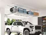 FLEXIMOUNTS 3x6 Overhead Garage Storage Adjustable Ceiling Storage Rack 72" Length x 36" Width x 40" Height (White) FLEXIMOUNTS