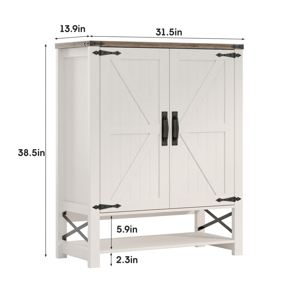 Maupvit Shoe Cabinet with Doors, 6-Tier Farmhouse Shoe Storage Cabinet with Adjustable Shelves, Shoe Shelf, Wooden Shoe Rack Organizer Cabinet for Entryway, Foyer, Hallway, Living Room, White Maupvit