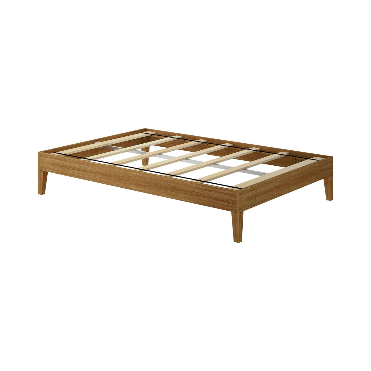 Plank+Beam Solid Wood Platform Bed Frame, Strong Wood Slat Support, No Box Spring Needed, Easy Assembly, Matte Pecan, Full Plank+Beam