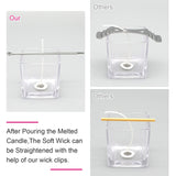 Candel Wick Holders, 4.7 Inch Wick Holders for Candle Making, 25 Pcs Metal Wick Centering Tool RAPUDA