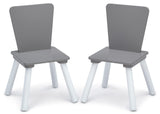 Delta Children 4-Piece Toddler Playroom Set, Grey/White Delta Children