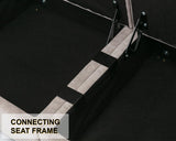 asunflower Loveseat Sofa with Storage Seat, Modular Sectional Sofa with Ottoman Small Couch for Small Spaces Convertible L Shaped 2 Seater Love Seats Couch for Bedroom, Home Office, Grey asunflower