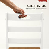 Sophia & William 5 Piece Dining Table Set for 4, Wood Kitchen Table and Chairs,Space-Saving Farmhouse Dining Sets,Walnut & White Sophia & William