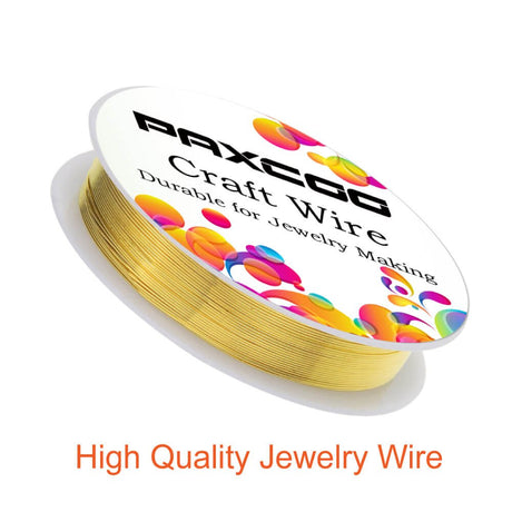 PAXCOO 6 Pack Jewelry Beading Wire for Jewelry Making Supplies and Craft (24 Gauge) PAXCOO