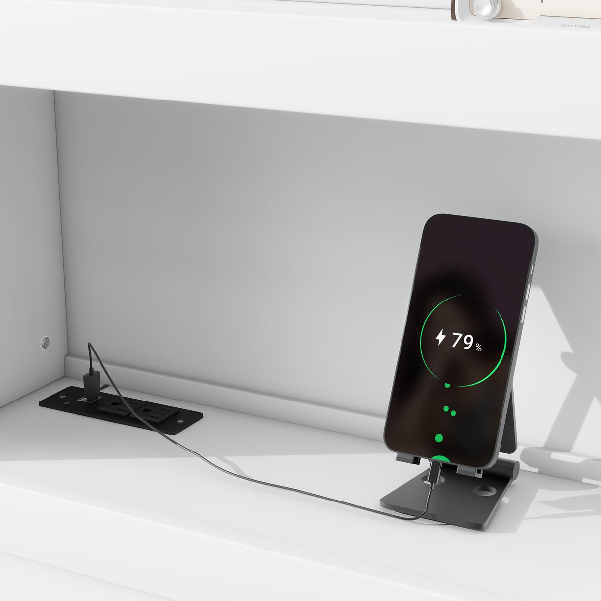 Harper & Bright Designs Full Size Platform Bed with Trundle, Drawers and Bookcase Headboard with USB Plugs, Hardwood Full Size Bed Frame, No Box Spring Needed - White Harper & Bright Designs