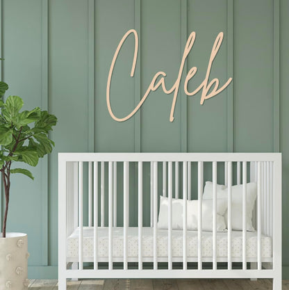 Custom Baby Name Sign for Nursery, Customized Wood Name Sign, Name Wall Decor for Nursery, Personalized Wooden Sign, 12-52 Inch Size, Ideal for Boys - WoodArtSupply