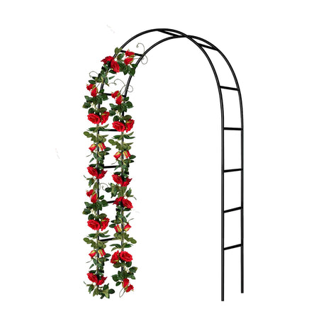 SCENDOR Iron Pergola Arbor Practical, 7.9 Feet High x 4.6 Feet Wide, Assemble Easily for Various Climbing Plant Wedding Garden Arch Bridal Party Decoration Wide Arbor SCENDOR