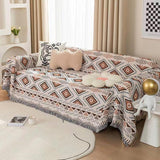 Lqprom Boho Throw Blankets Knit Bed Blankets with Tassel Aztec Western Throws Cover Christmas Decor for All Season Sofa Couch Chair Outdoor Camping Picnic Tent Beach Car Traveling 51"x63" Lqprom