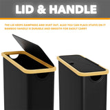 SpaceAid Extra Large Toilet Paper Storage with Lid, Hold up to 24 Regular Rolls or 18 Mega Rolls, Slim Toilet Paper Basket Holder Bin Container, Bathroom Accessories Organizer, Black SpaceAid