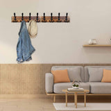 Homagic Coat Rack Wall Mount 31.5'' Coat Hanger Wall Mount Burnt Brown Coat Hooks for Wall Rustic Towel Racks for Bathroom Living Room Coat Hat Cloth Homagic