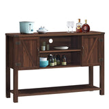 Tangkula Console Table Buffet Table, Modern Sideboard with Storage Cabinets and Bottom Shelf, Contemporary Tall Buffet Storage Cabinet, Kitchen Dining Room Furniture (Brown) Tangkula