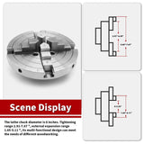 Nakkaa 6 Inch Precision Self Centering Woodturning Lathe Chuck Set 4 Jaw Self Centering Lathe Chuck Thread 1 x 8TPI Nakkaa
