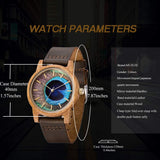 MUJUZE Wooden Watch for Men, Leather Wooden Watch Natural Handmade 40mm Unisex Design Wood Grain Wrist Watches(UW1008Mango) MUJUZE